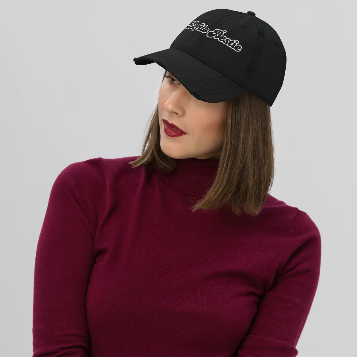 Leftie Bestie Distressed Dad Hat