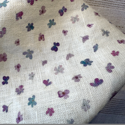 mIni hydrangea blossoms linen napkins