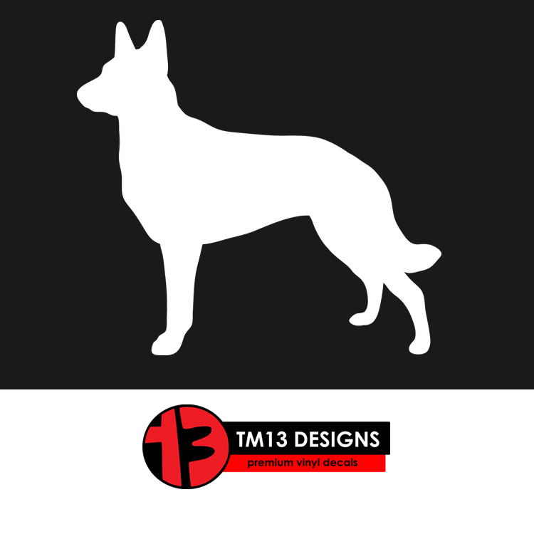 Dutch Shepherd Silhouette Vinyl Decal