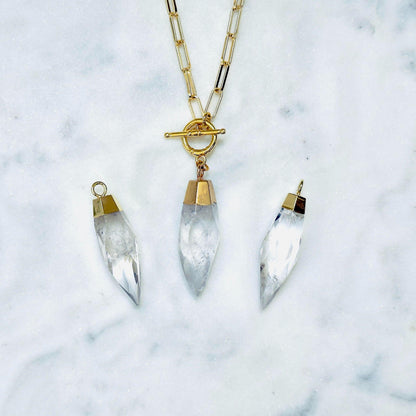 Raw Crystal Pendulum Necklace