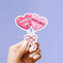 Heart-shaped lollipops with &