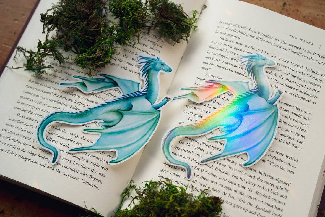 The Azure Dragon Bookmark | Die-Cut Fantasy Dragon Bookmark