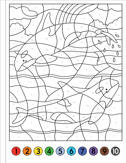 Color-By-Number Under The Sea coloring book
