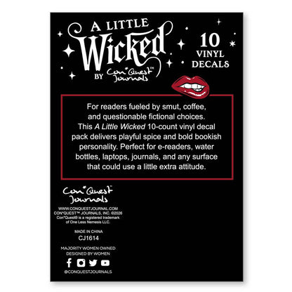 A Little Wicked Decal Pack | Dark Romance Sticker Set of 10