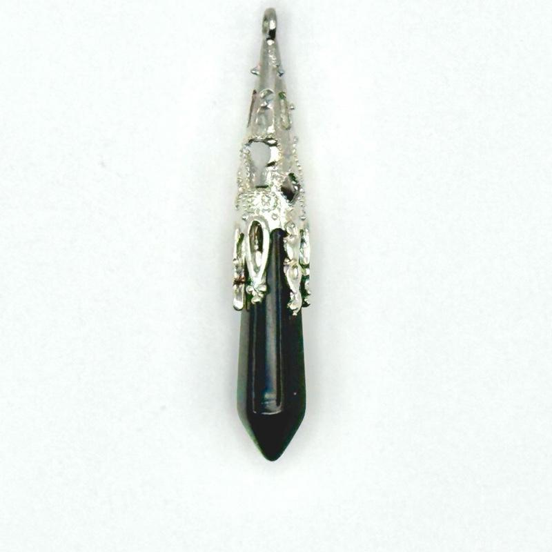 Baroque Crystal Pendulum with Silver Key Charm