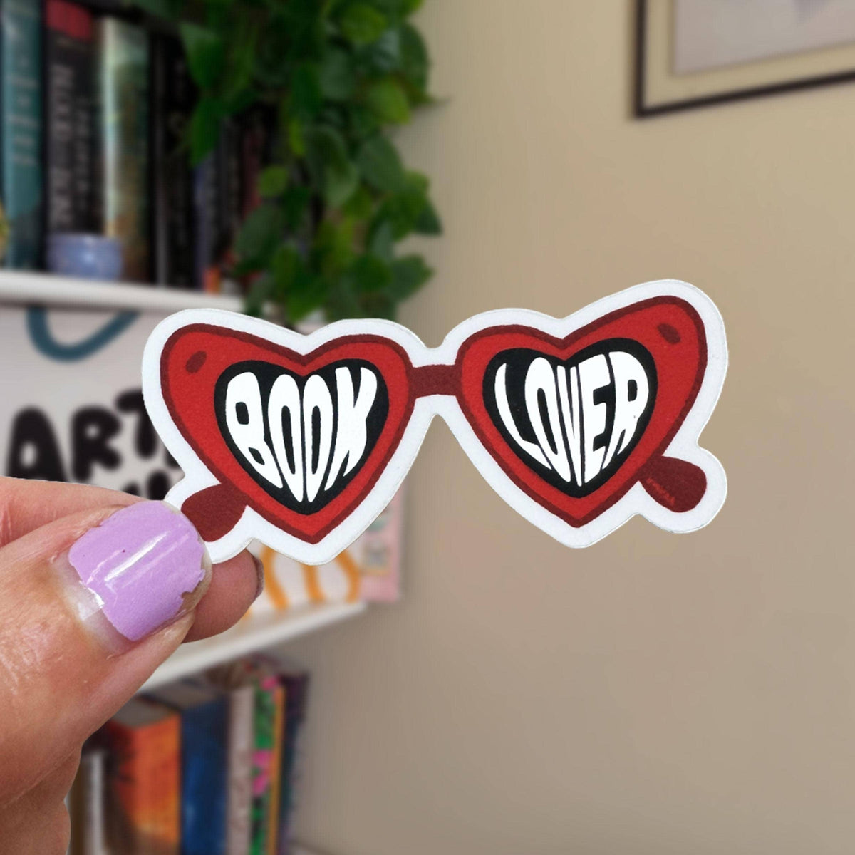 Heart-shaped sunglasses with &