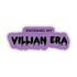 Purple and black text sticker with &