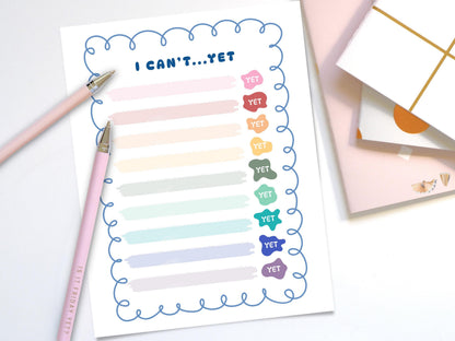 Growth Mindset Worksheet | I Can&