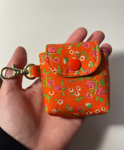 Keychain Earbud Case with Snap Close