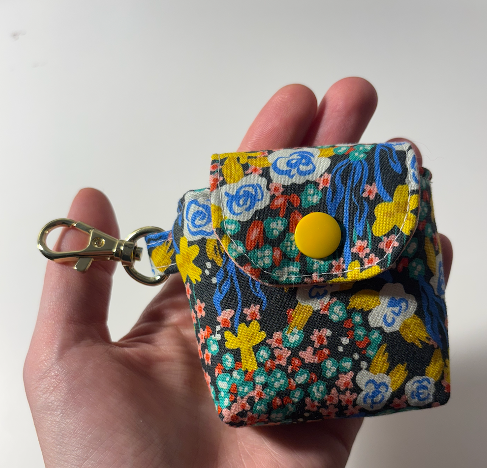 Keychain Earbud Case with Snap Close