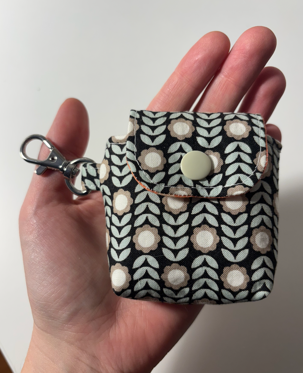 Keychain Earbud Case with Snap Close