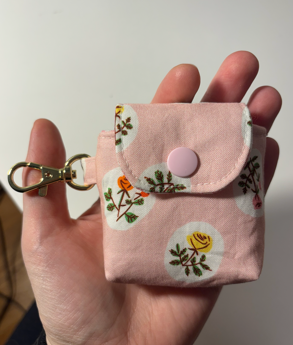 Keychain Earbud Case with Snap Close