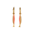 Handmade in colombia, gold fish and enamel hoop earrings, chicago ethical jewelry and accessories
