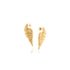 ethically handmade gold earrings, braided bromelia leaves, luxury fair trade