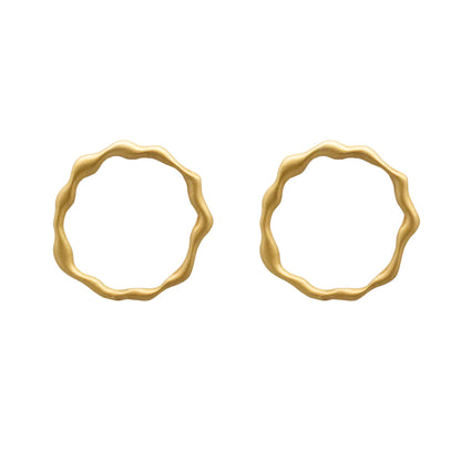 Cuiva Wave Circular Stud Earrings
