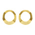 gold plated circle molded stud earrings, fair trade artisan earrings chicago 