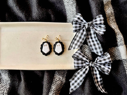 Ghost Frame Earrings | Polymer Clay Halloween Earrings