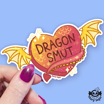 Heart-shaped sticker with &