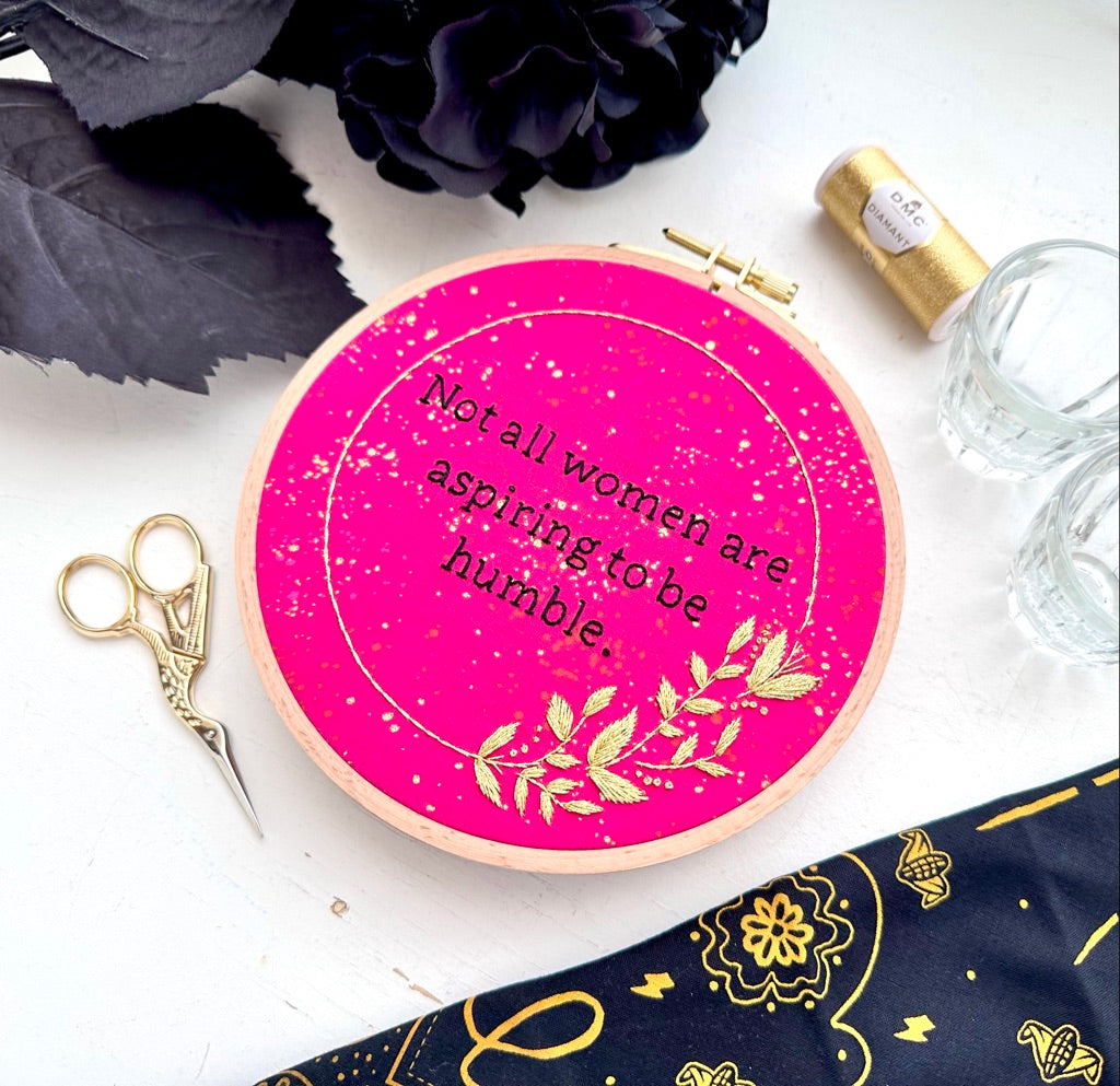 Aspiring to be humble // Embroidery PDF Pattern Download 6 inch