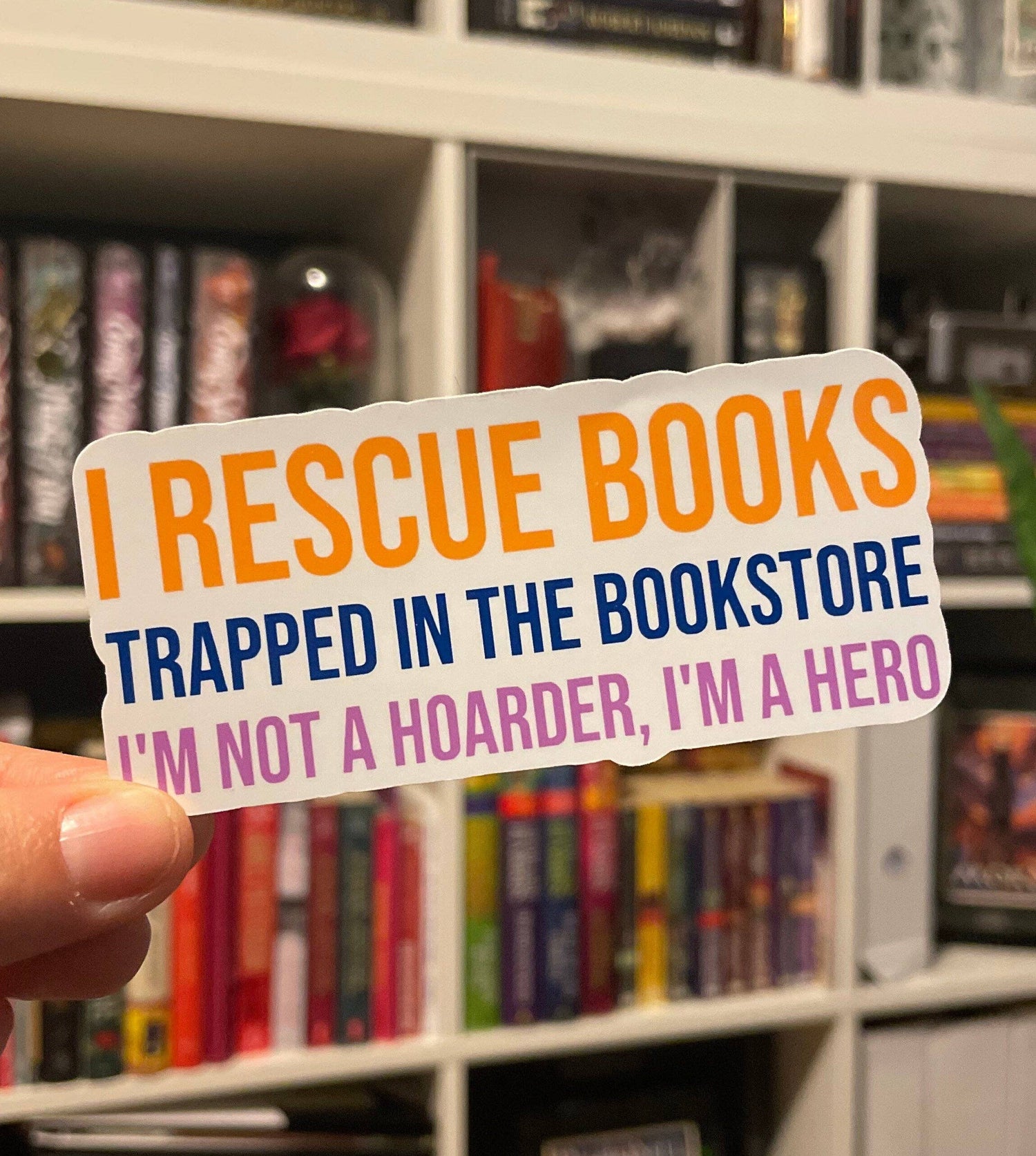 Retro Bookish Water Resistant Sticker | Bookstore sticker | kindle water bottle laptop ipad journal sticker | 70&