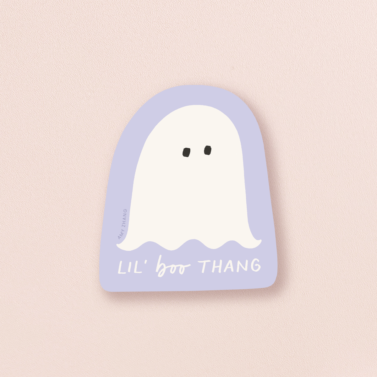 Ghost-shaped card with &