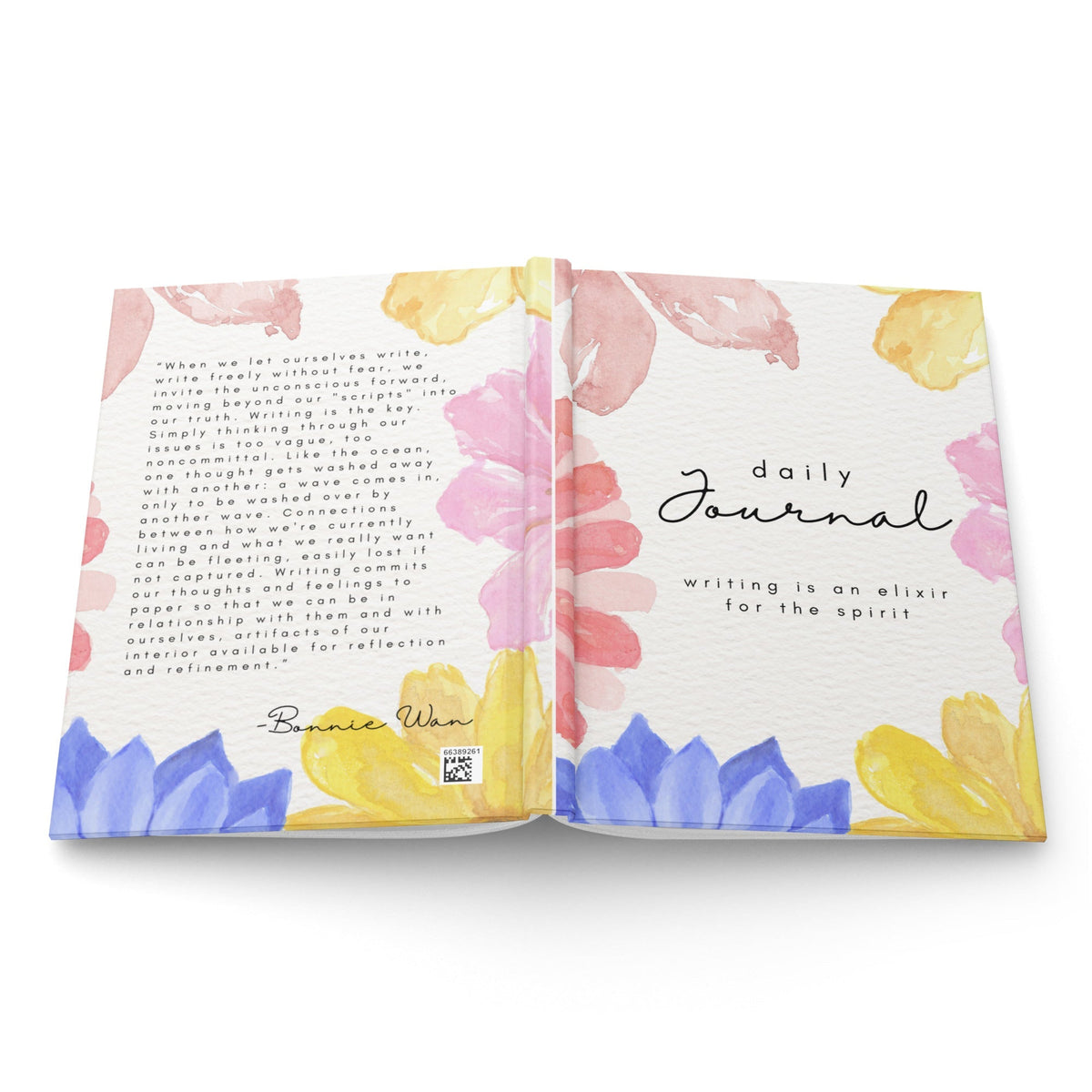 Elixir Floral Hardcover Daily Journal - Elixir Mind Body Boutique