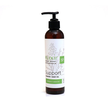 Elixir Mind Body Botanicals Support Massage + Body Oils available at Elixir Mind Body Boutique