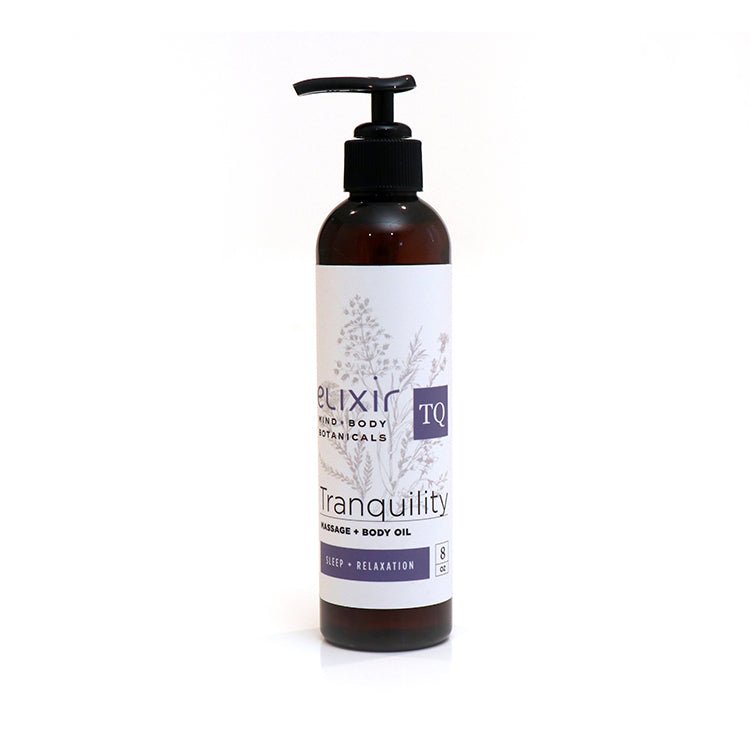 Elixir Mind Body Botanicals Tranquility Massage + Body Oils available at Elixir Mind Body Boutique