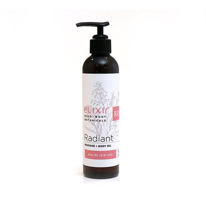 Elixir Mind Body Botanicals Radiant Massage + Body Oils available at Elixir Mind Body Boutique