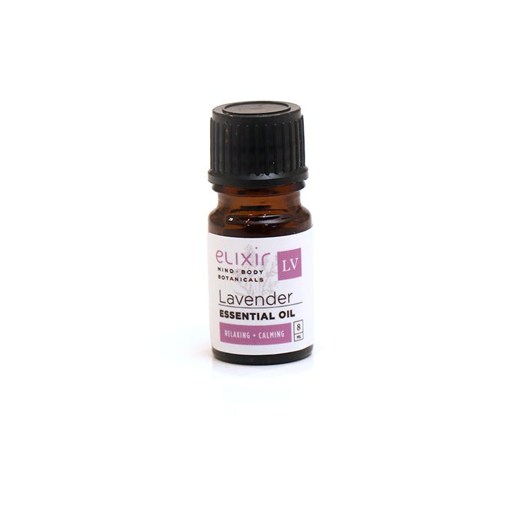 A small bottle of Elixir Mind Body Botanicals Lavender Essential Oil - Elixir Mind Body Boutique