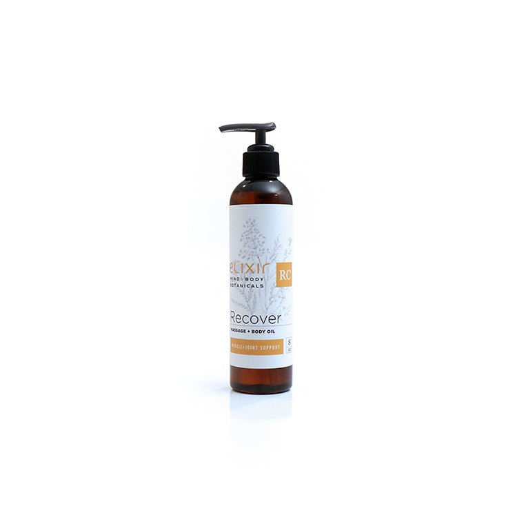 Elixir Mind Body Botanicals Recover Massage + Body Oil available at Elixir Mind Body Boutique