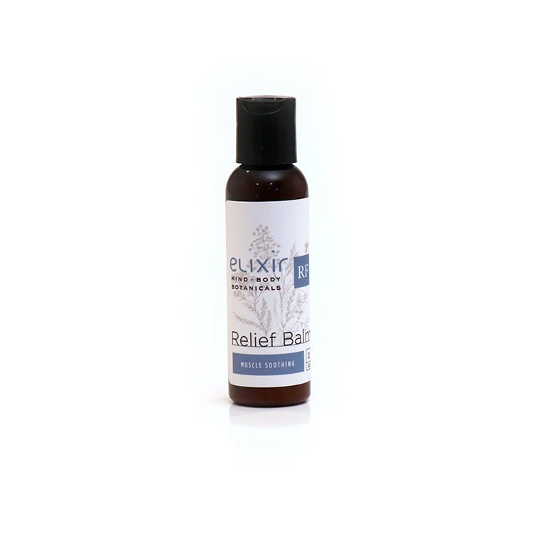 Elixir Mind Body Botanicals 2 oz travel size Relief Balm from Elixir Mind Body Boutique