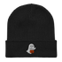 Embroidered Ghost Halloween | Organic Cotton Ribbed Beanie - Heartland Stitch