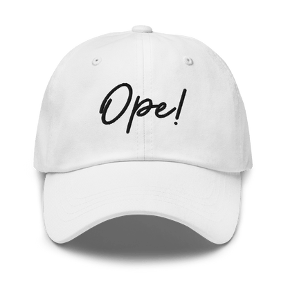 Embroidered "Ope!" Dad Hat | Funny Midwest Slang Baseball Cap | Relatable Gift - Heartland Stitch