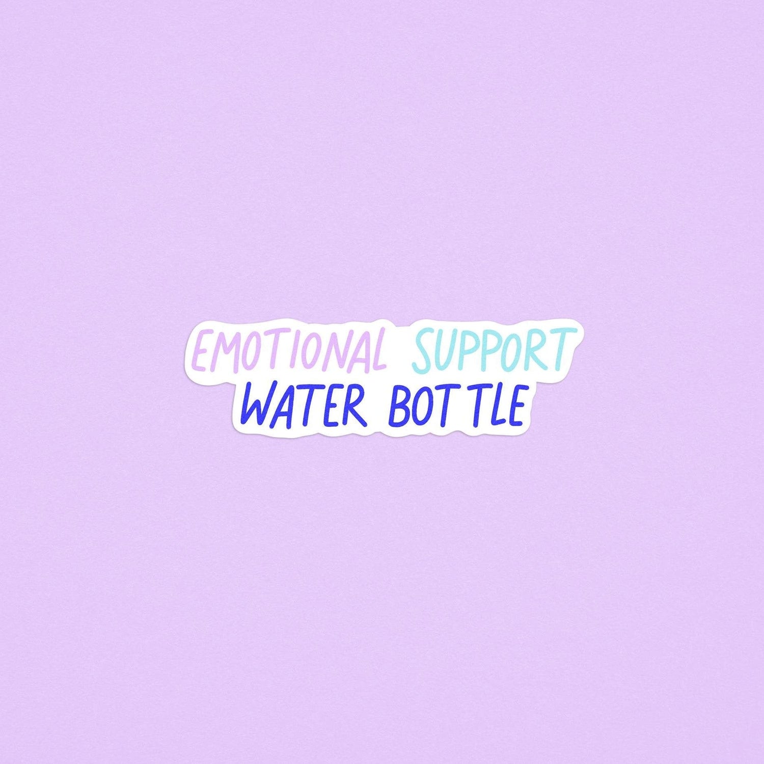 Emotional support water bottle sticker - MangoIllustrated - Sticker