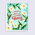 Greeting card with daisies and text &