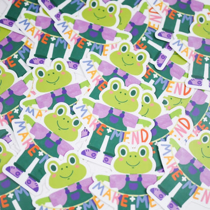 Make + Mend Frog Sticker