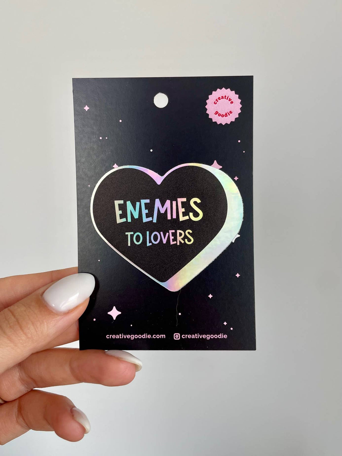 Enemies to Lovers Sticker | Holographic Romance Trope Sticker