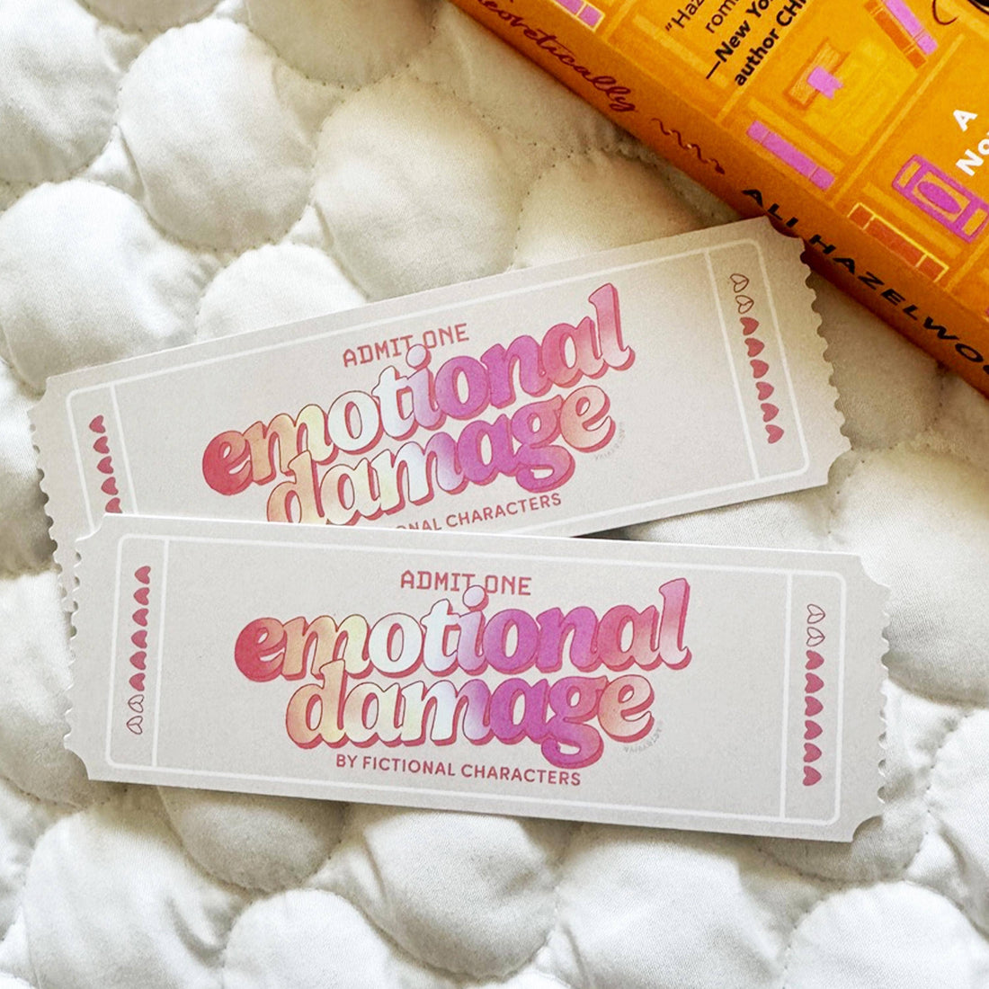 Ticket to Emotional Damage Die-Cut Bookmark