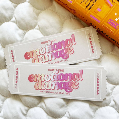 Ticket to Emotional Damage Die-Cut Bookmark
