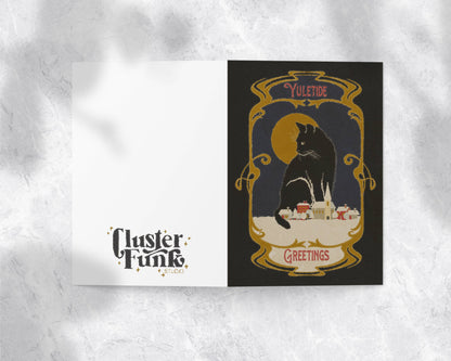 Yule Cat Christmas Card | Folklore Holiday Greeting Card