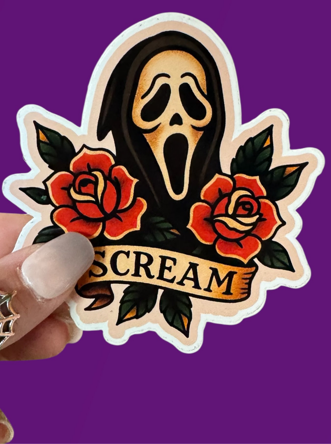 Sticker with &