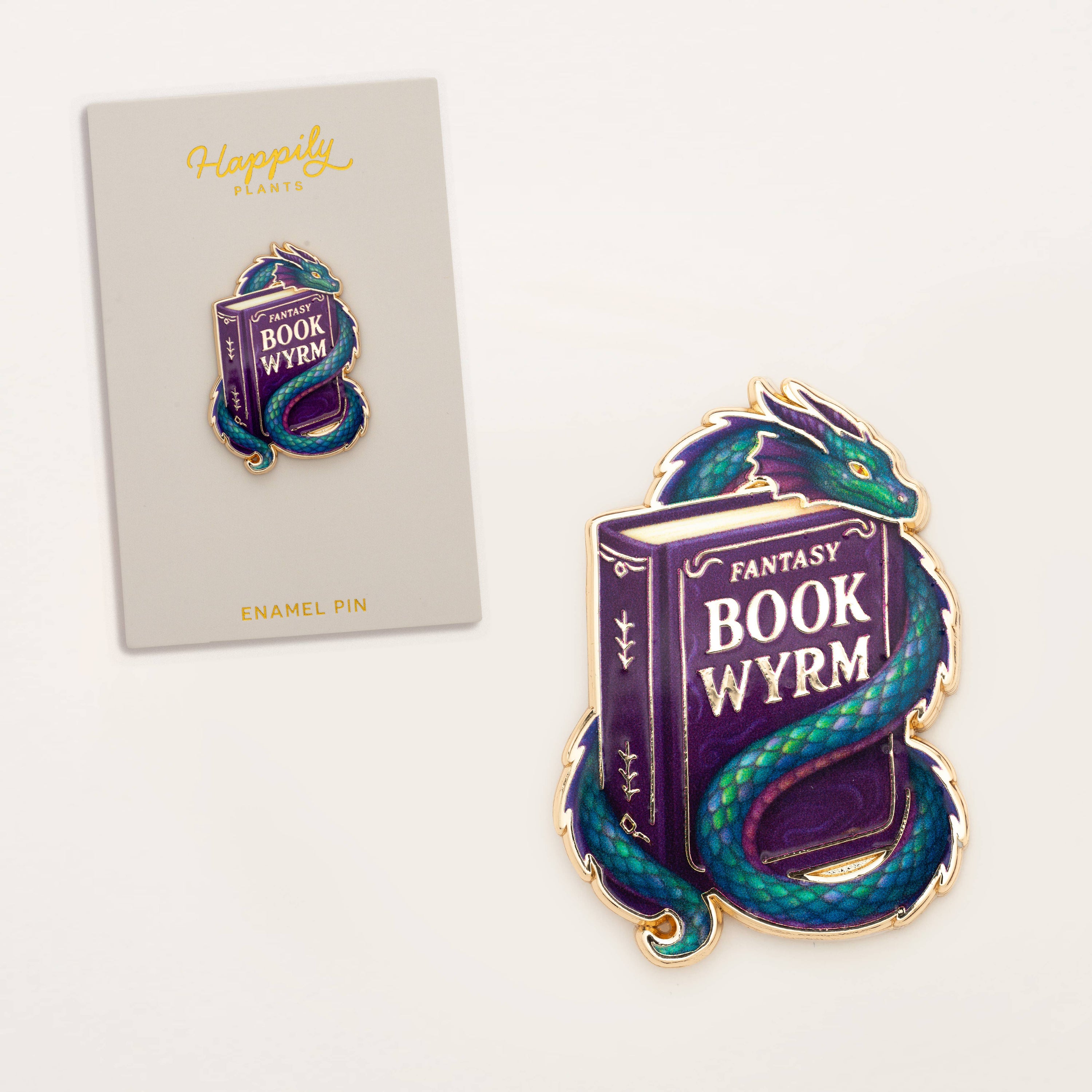 Book Wyrm Pin
