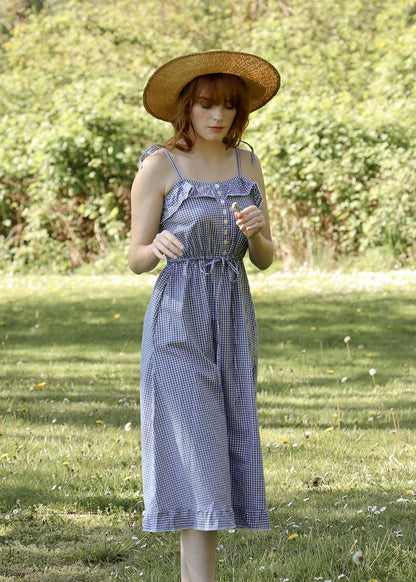 The Soleil Cotton Gingham Midi Dress