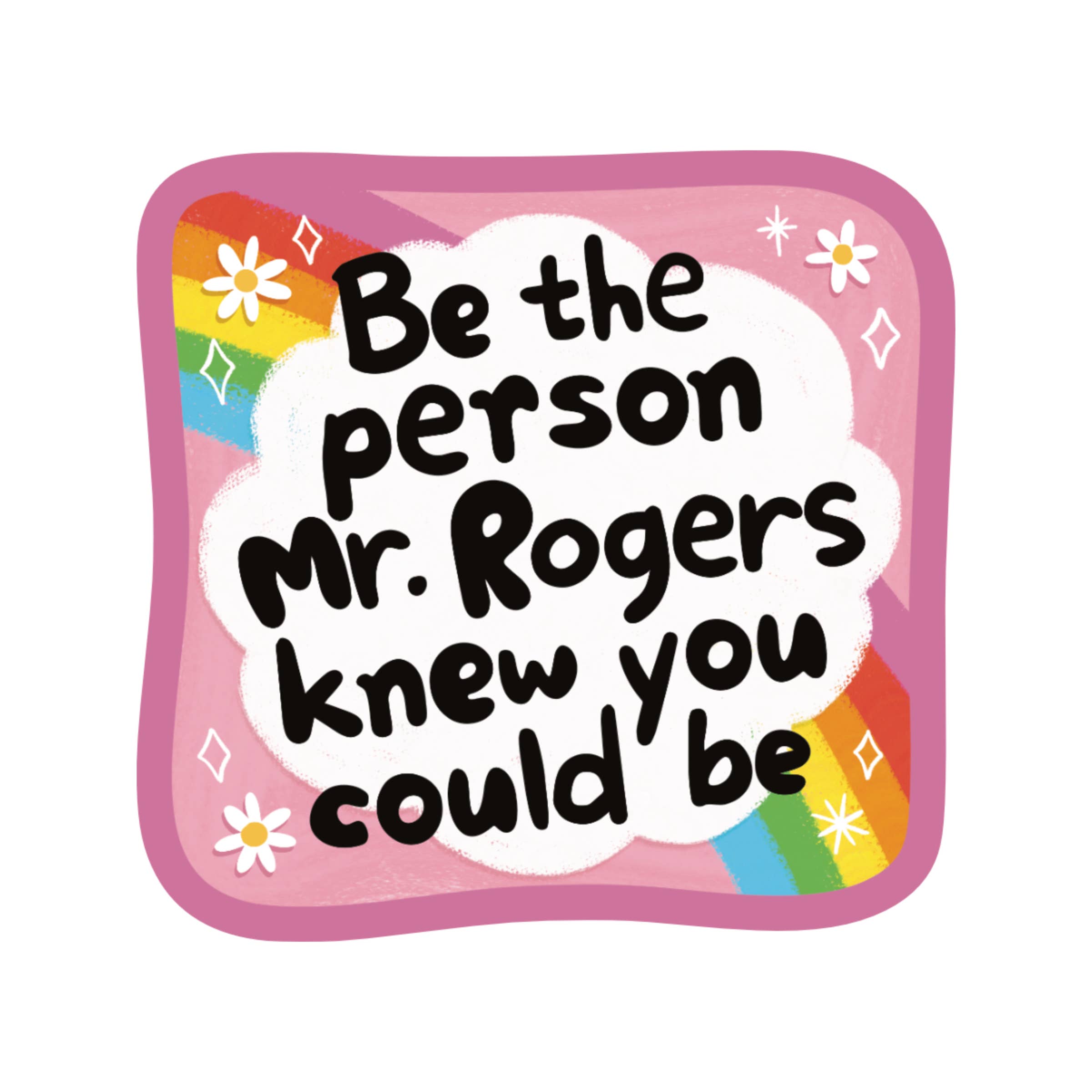 Motivational quote graphic with colorful border and text &