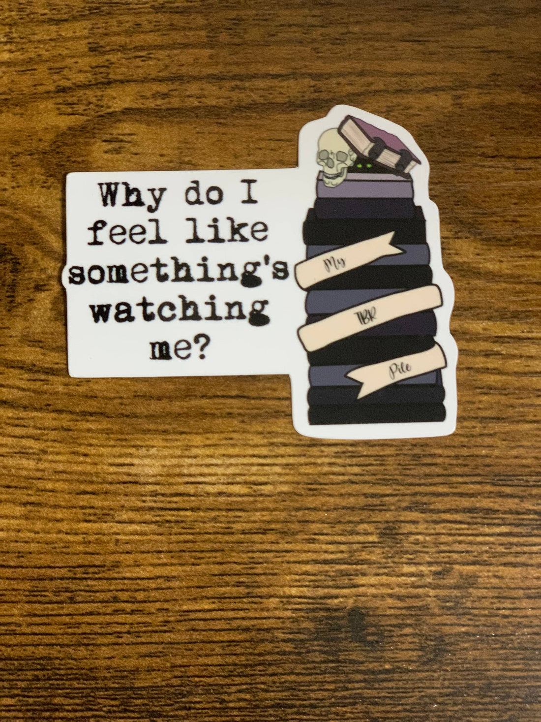 Sticker with text &