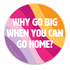 Colorful circular sticker with text &