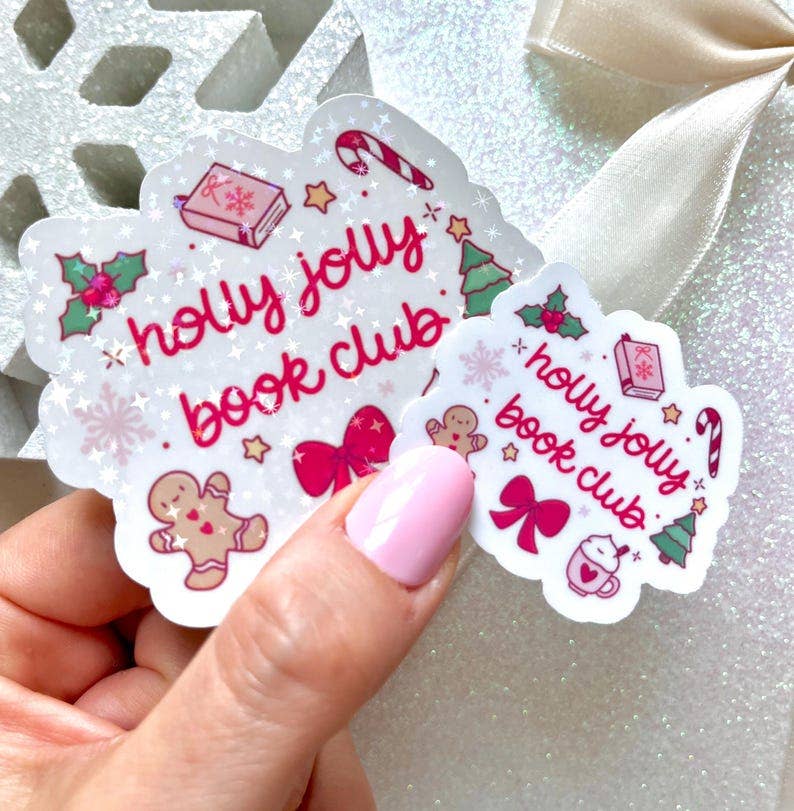 Holly Jolly Book Club Sticker | Christmas Reader Decal