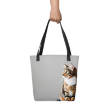 Cat Stand Alone Tote Bag - Stylish Cat Tote Bag for Everyday Use - 4Legz