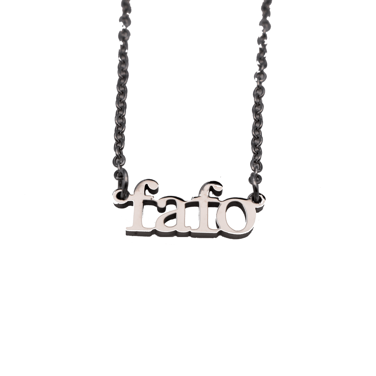 FAFO Acronym Cutout Necklace *pre-order* - Babe co.